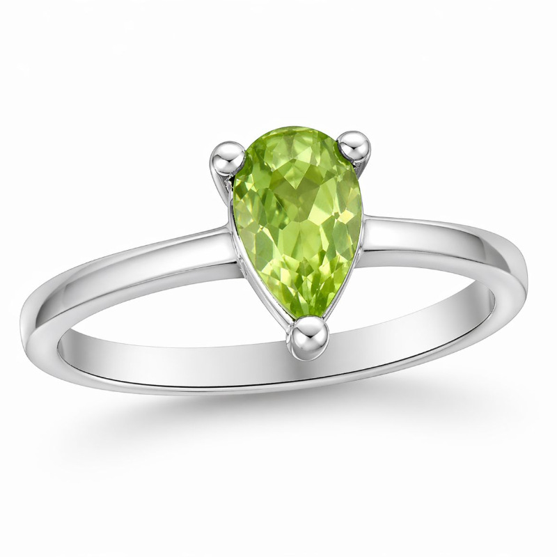 Natural Peridot Ring for woman1