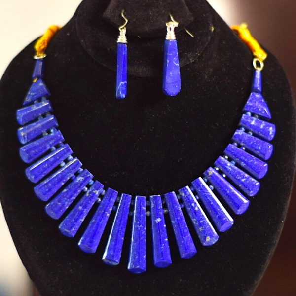 Lapis lazuli Lajward Necklace Set