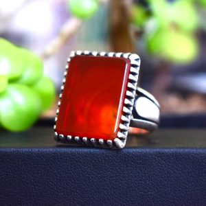Carnelian Agate Yemni Aqeeq Ring c10