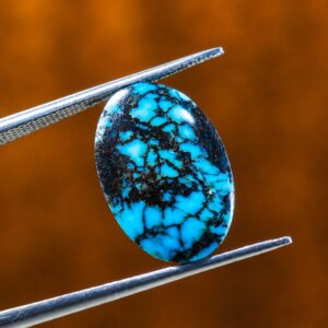 Natural Lander Blue Spiderweb Turquoise Feroza - 7 Ct