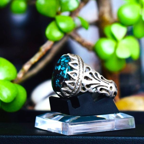 Natural Lander Blue Turquoise Feroza Ring102