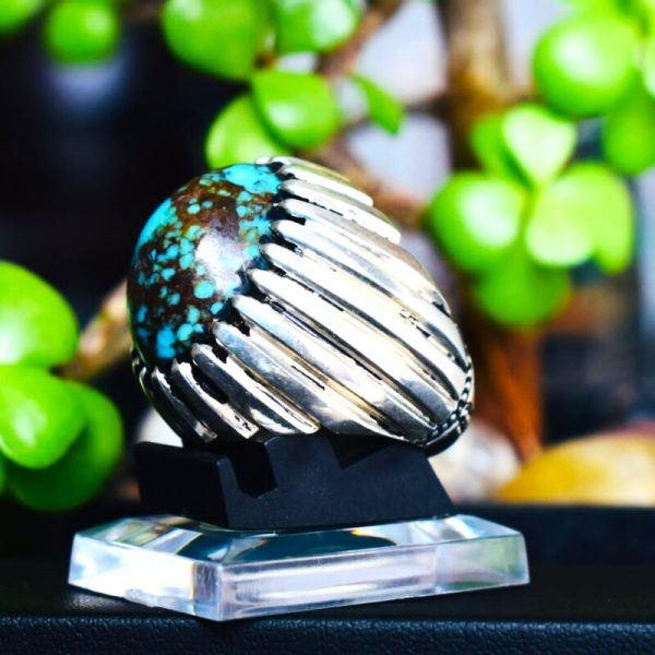 Natural Lander Blue Turquoise | Feroza Ring - Image 2