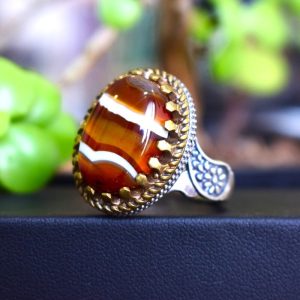 Natural Sulaimani Agate aqeeq Ring15