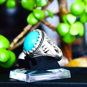 Natural Turquoise Feroza Ring7.5