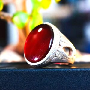 Natural Carnelian Agate Yemeni Aqeeq Ring (19) (1)