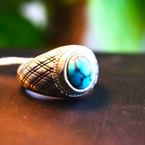 Natural Turquoise Feroza Ring im