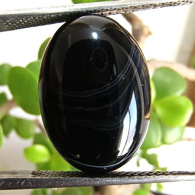 Natural Black Agate Aqeeq Onyx Agate