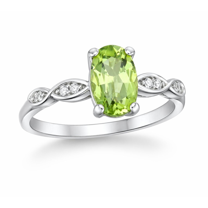 Natural Peridot Ring for woman 14.4