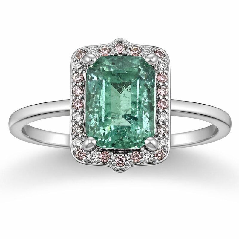 Natural Green Tourmaline Ring for Woman14.50