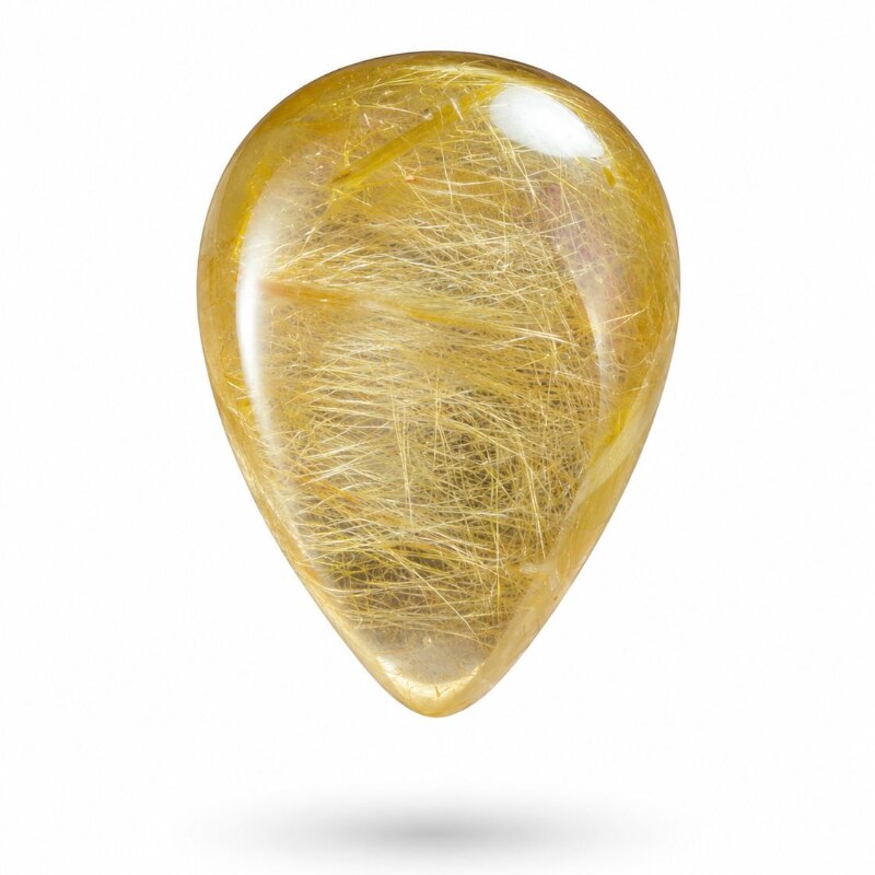 Natural Golden Rutile Quartz Gemstone C25.20