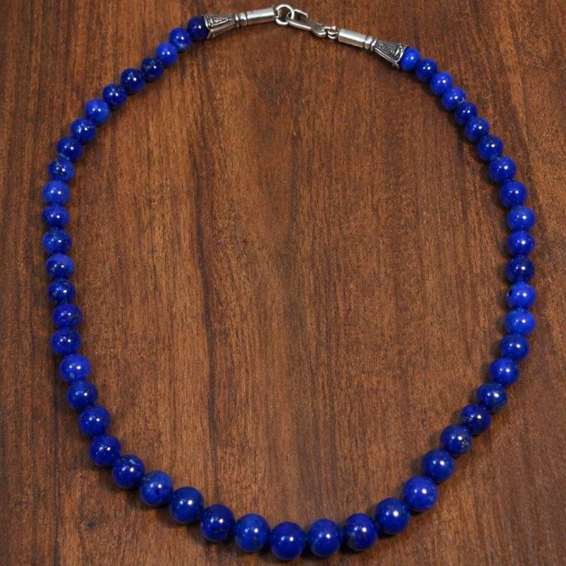 Natural Lapis Lazuli Necklace for Women Genuine Lajward Gemstone Jewelry