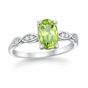 Natural Peridot Ring for woman 14.4